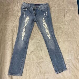 Highway Skinny Jeans Distressed Light Wash Size 11